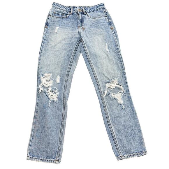 Ksubi Slim Pin Skream Trashed Light Wash Denim Jeans Size 26 - Picture 2 of 8